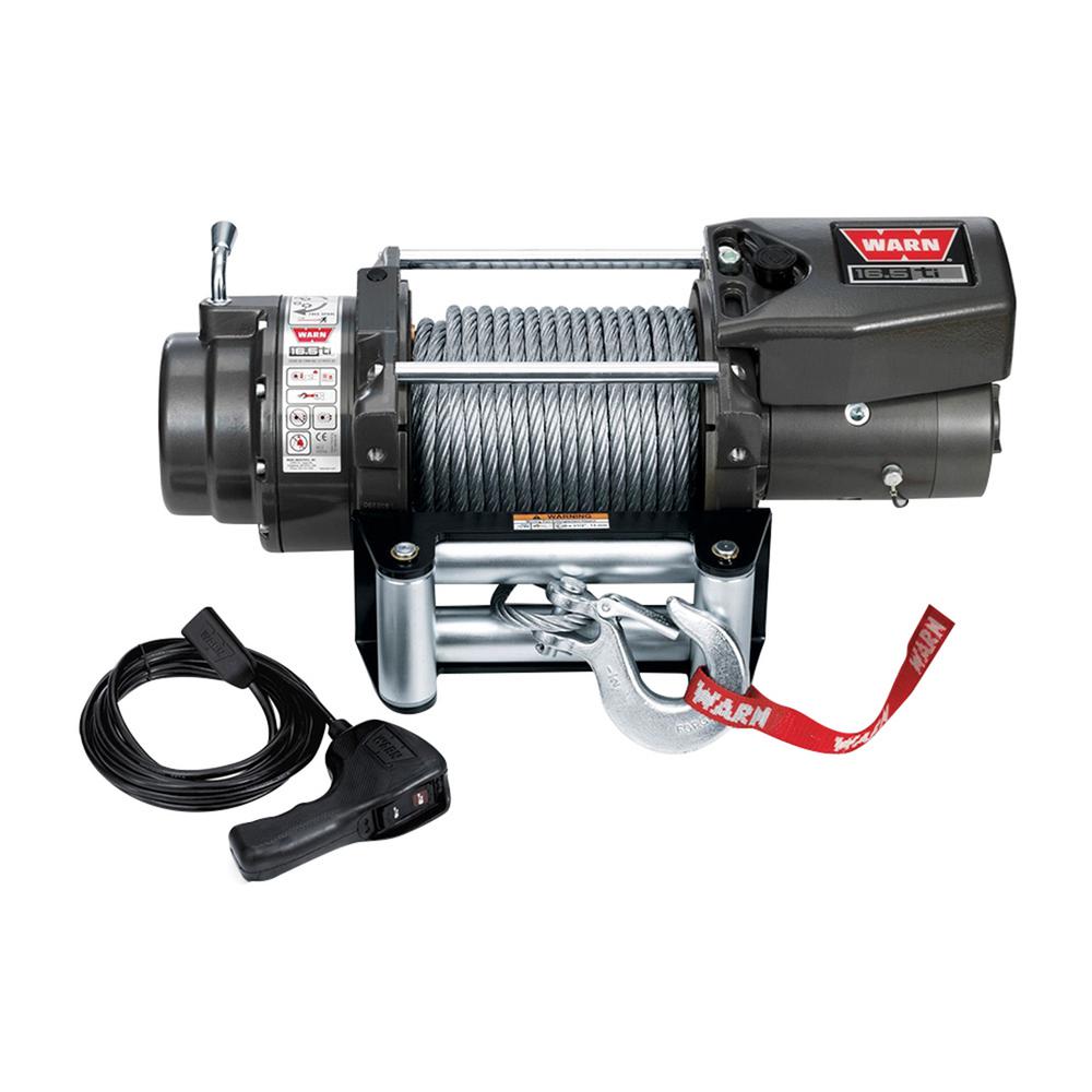 Warn 16.5TI Series 16500 lbs. Self-Recovery Large Frame Winch with ...