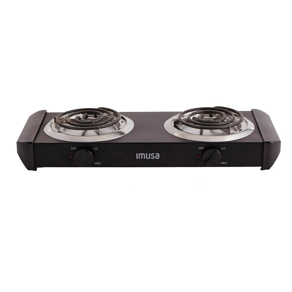 Imusa Electric Double Burner - Black