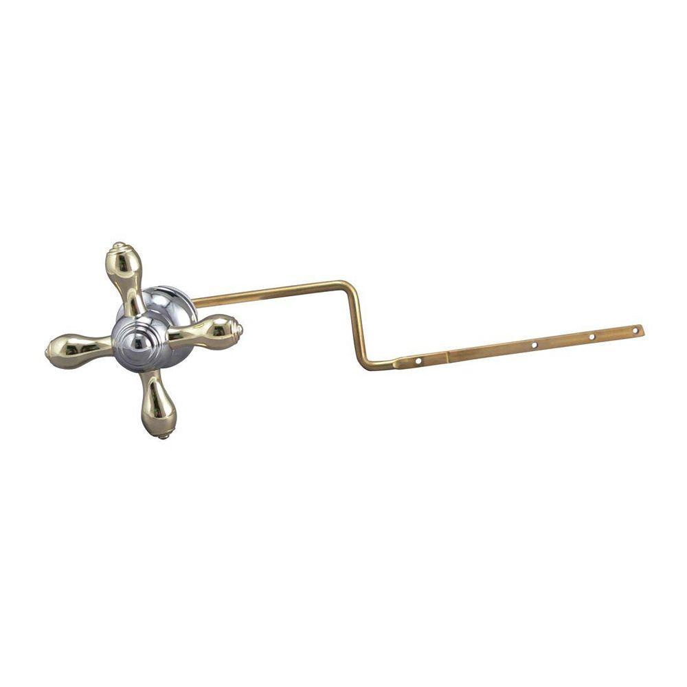 STYLEWISE Toilet Tank Cross Lever in Polished Chrome and BrassPP836