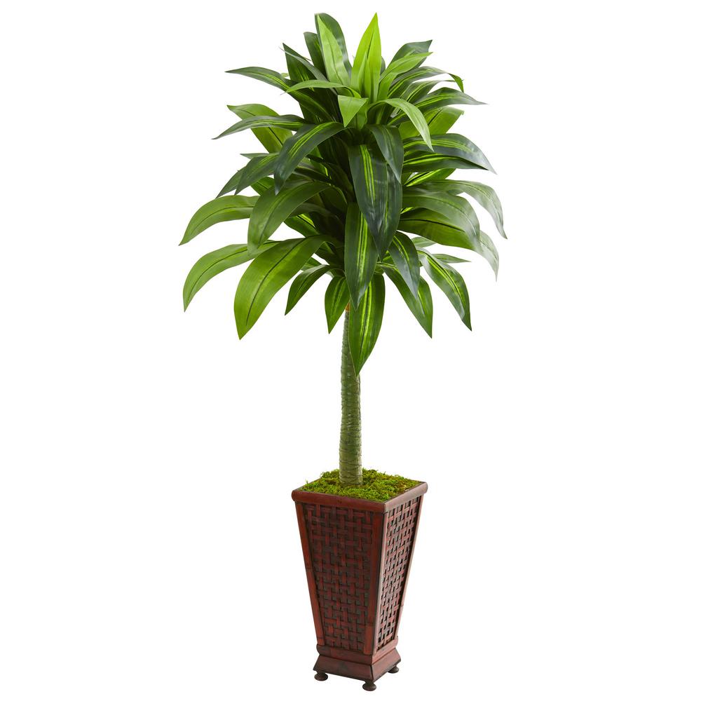 Nearly Natural Indoor 4 5 Ft Dracaena Artificial Plant In