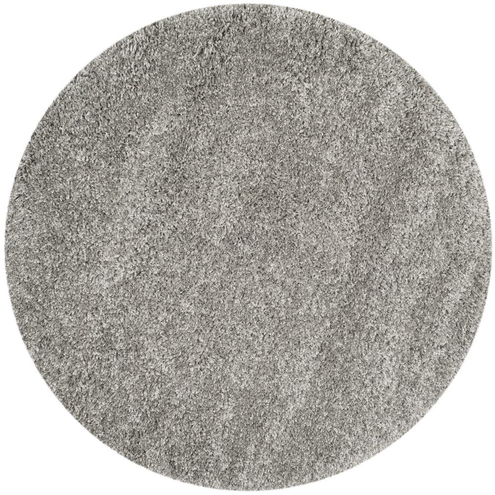 Safavieh California Shag Silver Ft X Ft Round Area Rug Sg R The Home Depot