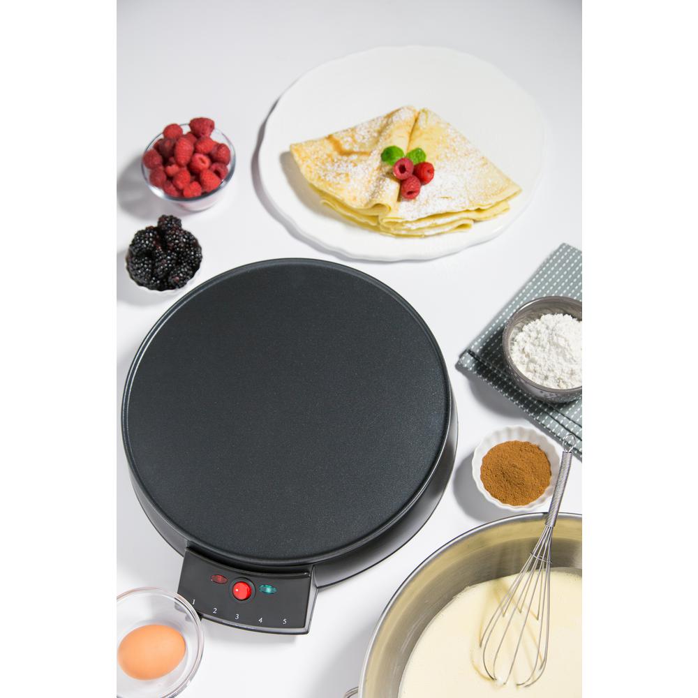 CucinaPro 110 sq. in. Black NonStick Electric Griddle Crepe Maker 1448