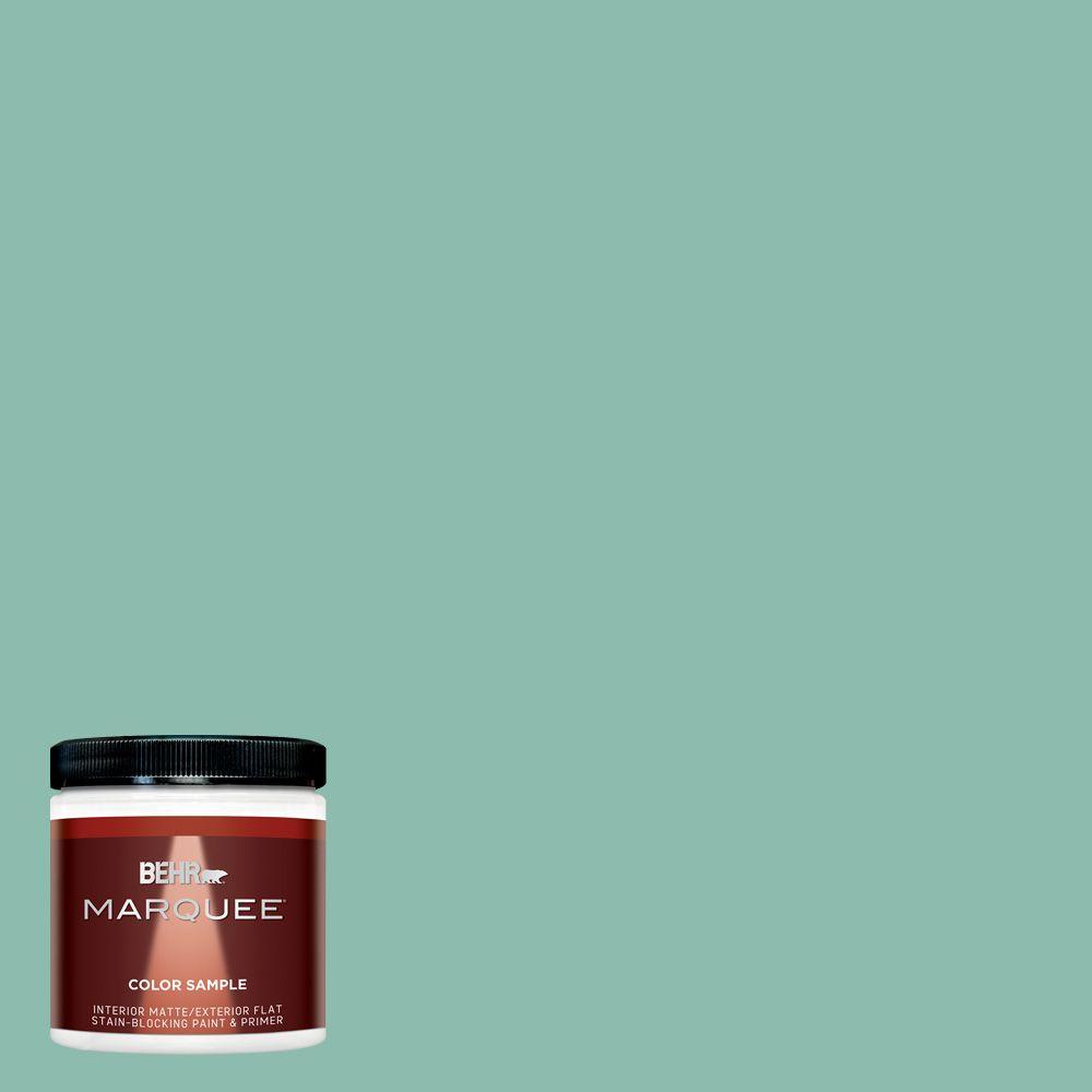 Behr Marquee 8 Oz Mq6 37 Mild Evergreen One Coat Hide Matte Mq6 37 Mild Evergreen One Coat Hide Matte Interior Exterior Paint And Primer In Sample