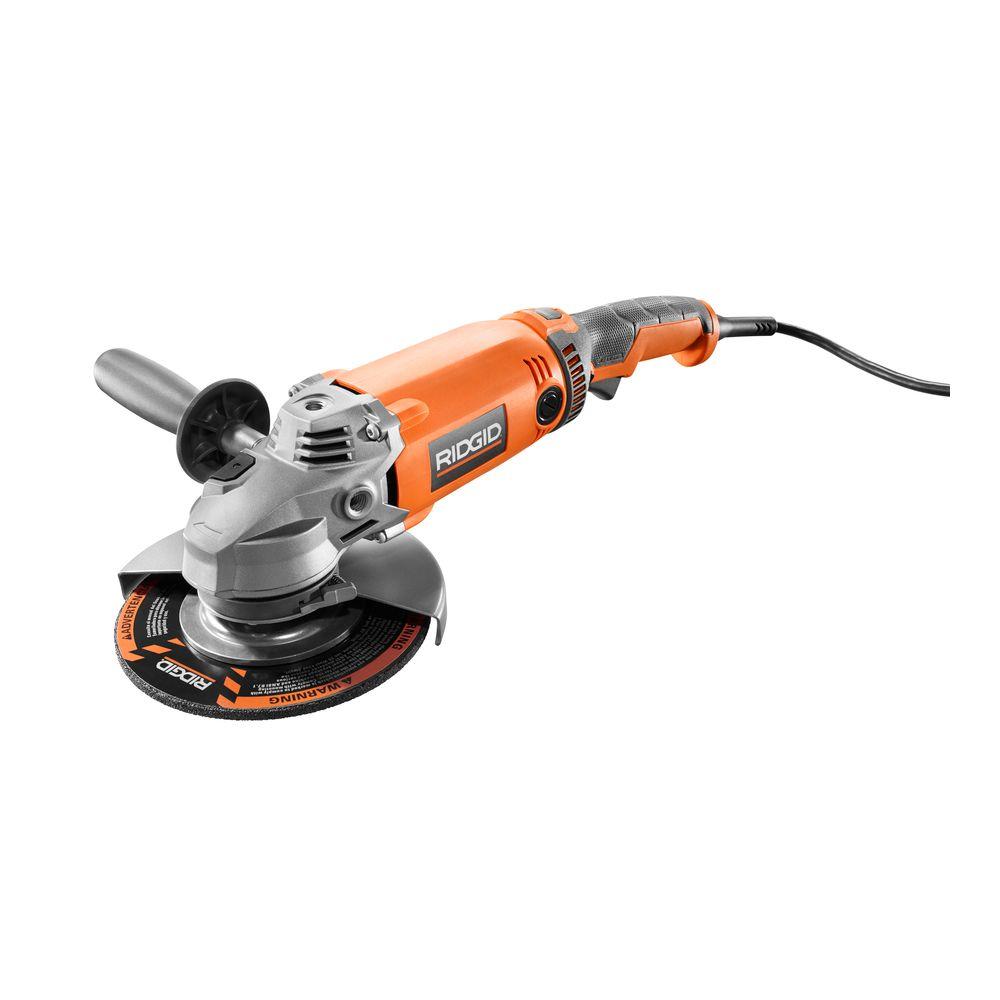RIDGID 15 Amp Corded 7 in. Twist Handle Angle GrinderR10201 The Home