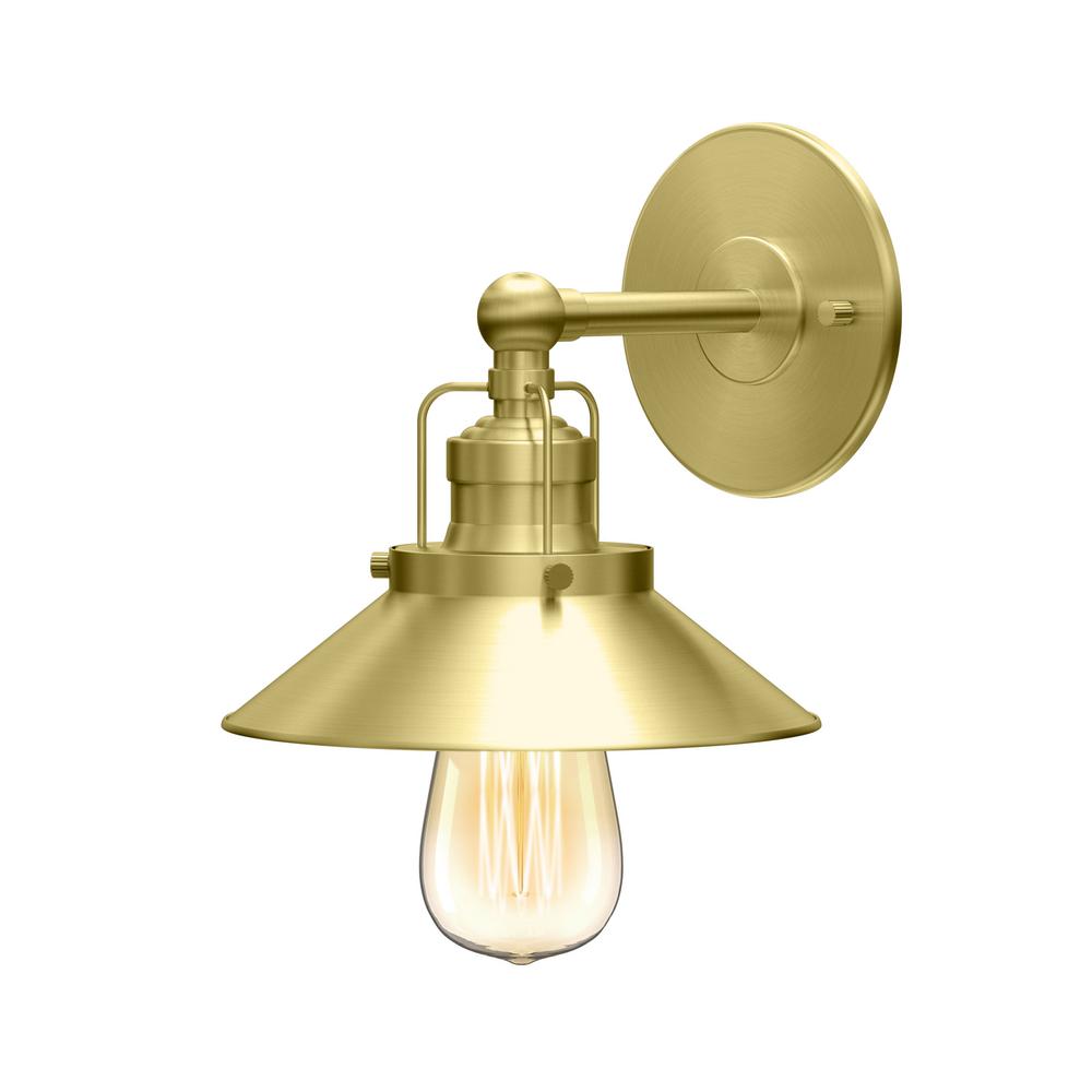 brushed brass sconce lighting