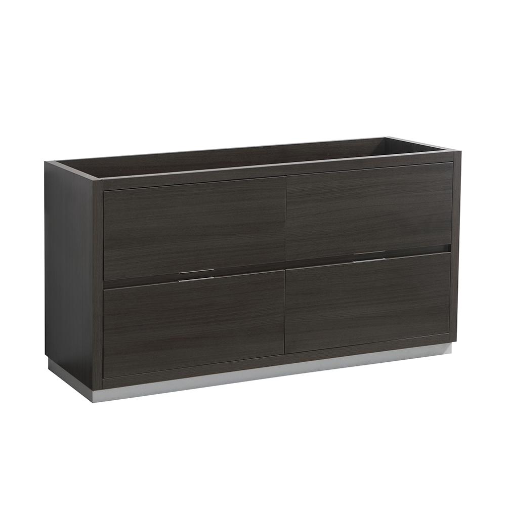 5961 in. Gray Double Sink Vanities without Tops Bathroom