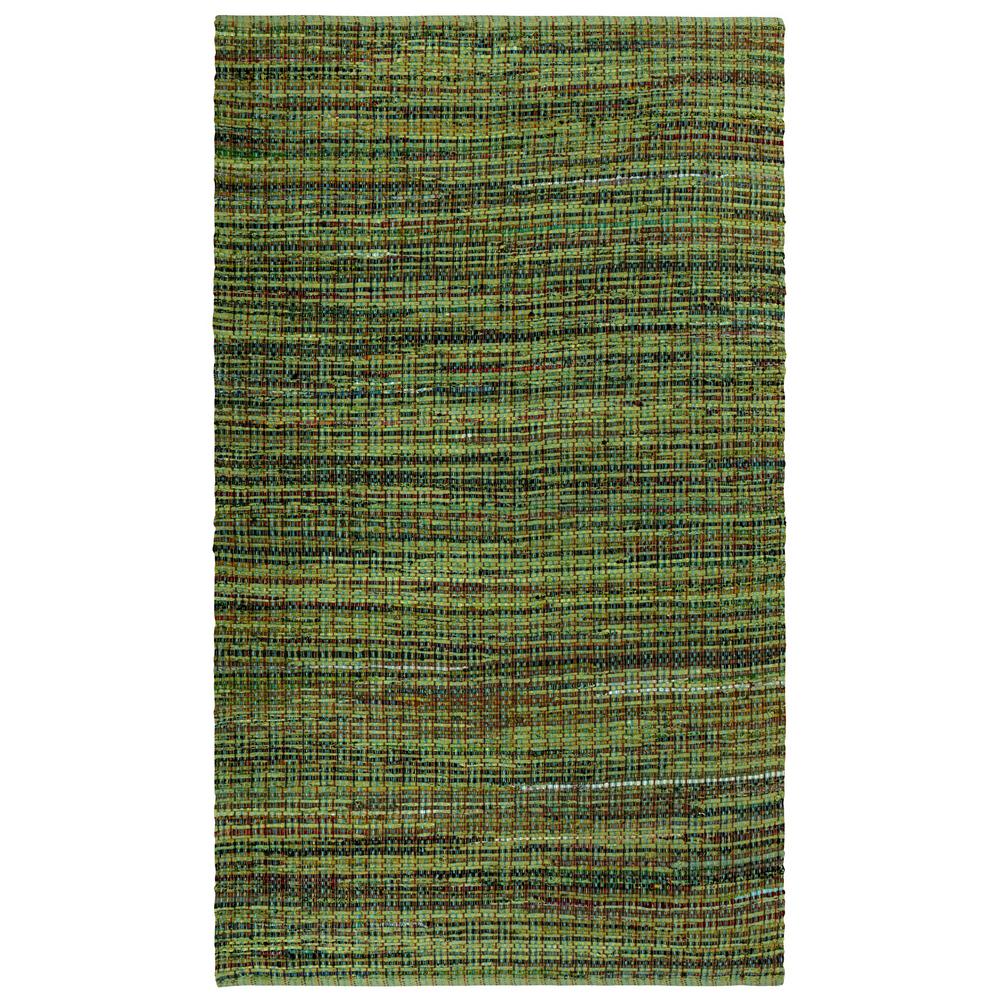 Complex Green Cotton 2 Ft 6 In X 4 Ft 2 In Accent Rug Cfw2083 The Home Depot