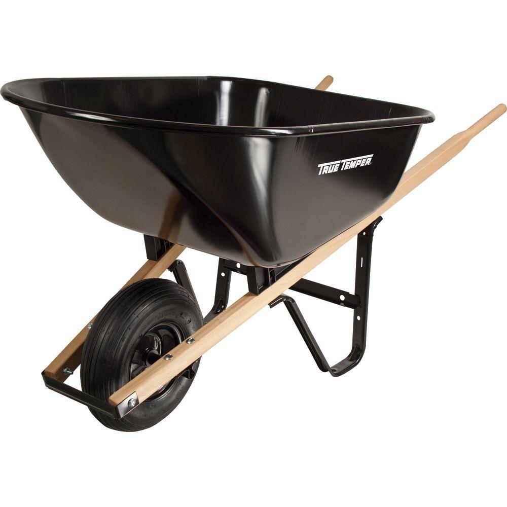 True Temper 6 cu. ft. Steel WheelbarrowS6BUT25 The Home Depot