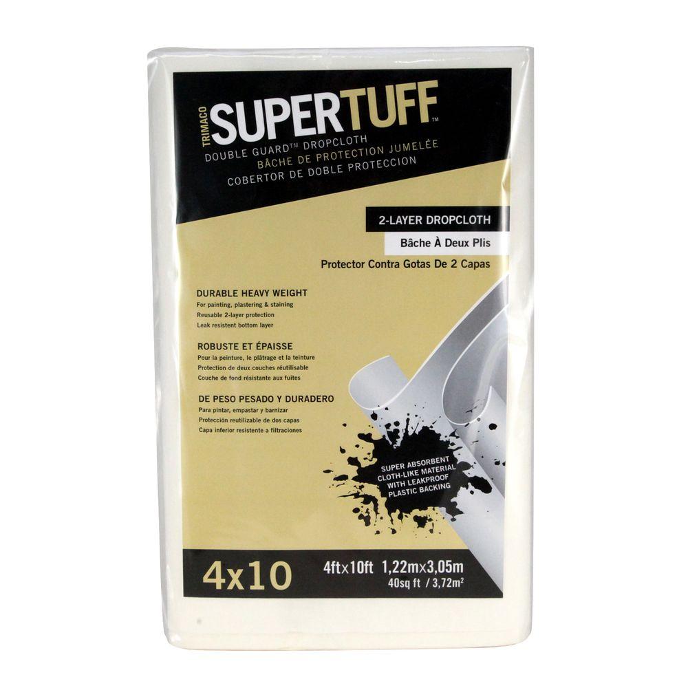 HDX 4 ft. x 10 ft. DoubleGuard Drop Cloth02602/HD The Home Depot