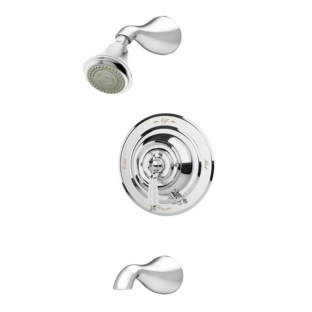 Symmons Carrington 1-Handle 3-Spray Tub And Shower Faucet In Chrome ...