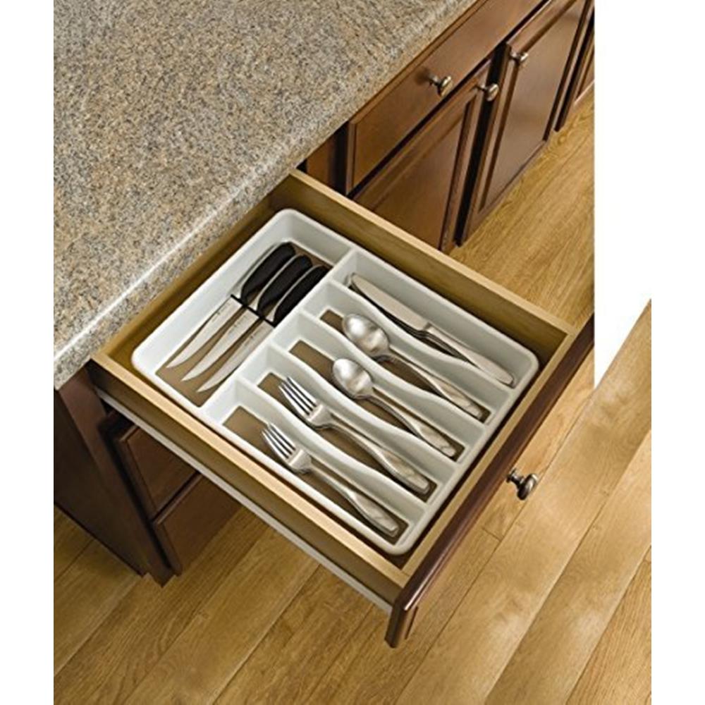 Rubbermaid No Slip White Drawer Organizer 2 In X 12 In X 15 In