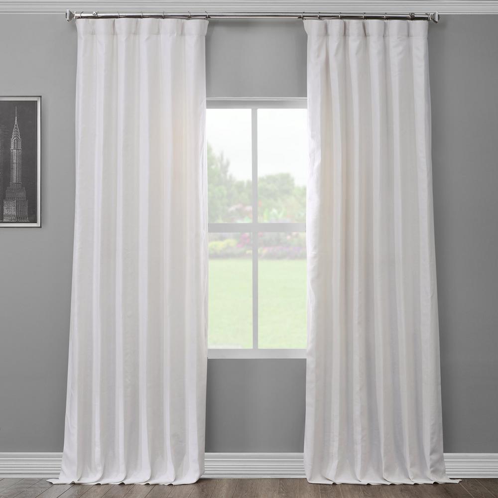 Exclusive Fabrics & Furnishings Crisp White French Linen Curtain 50