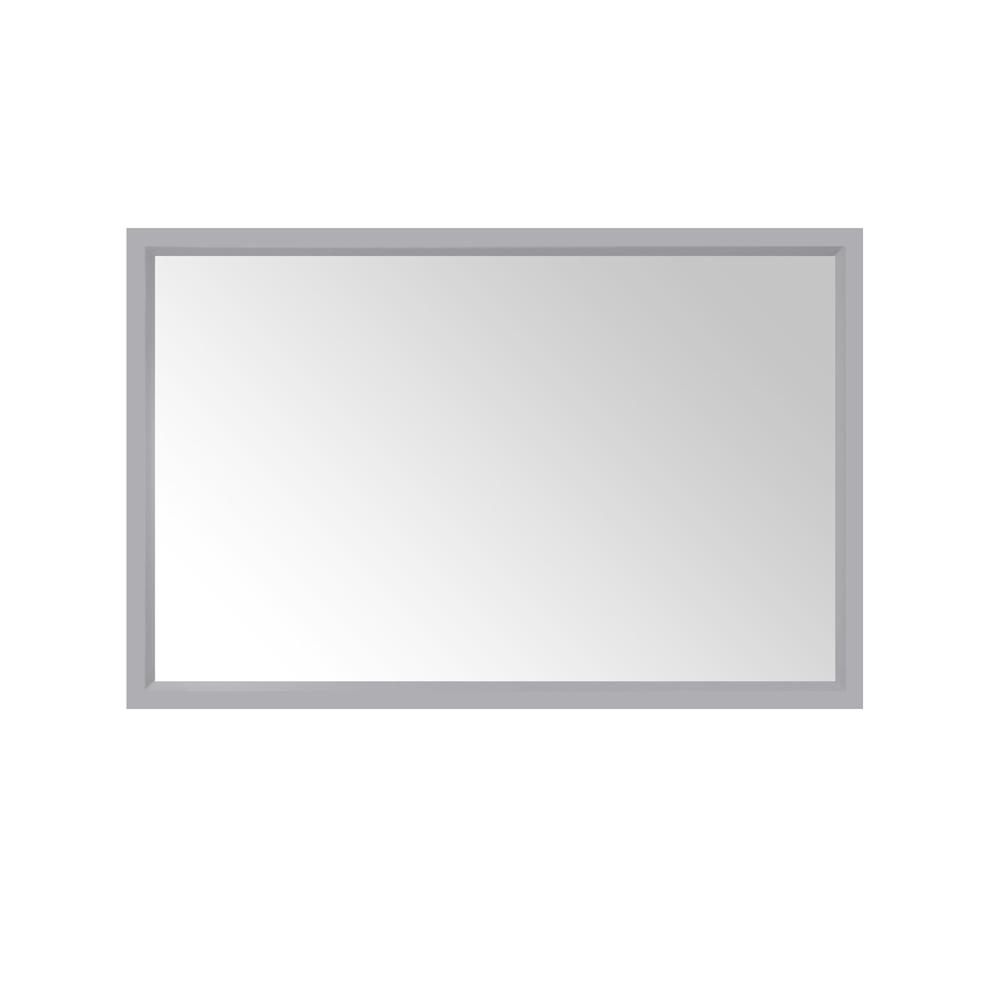 Home Decorators Collection 46.00 in. W x 30.00 in. H Framed Rectangular Bathroom Vanity Mirror in Pebble Grey