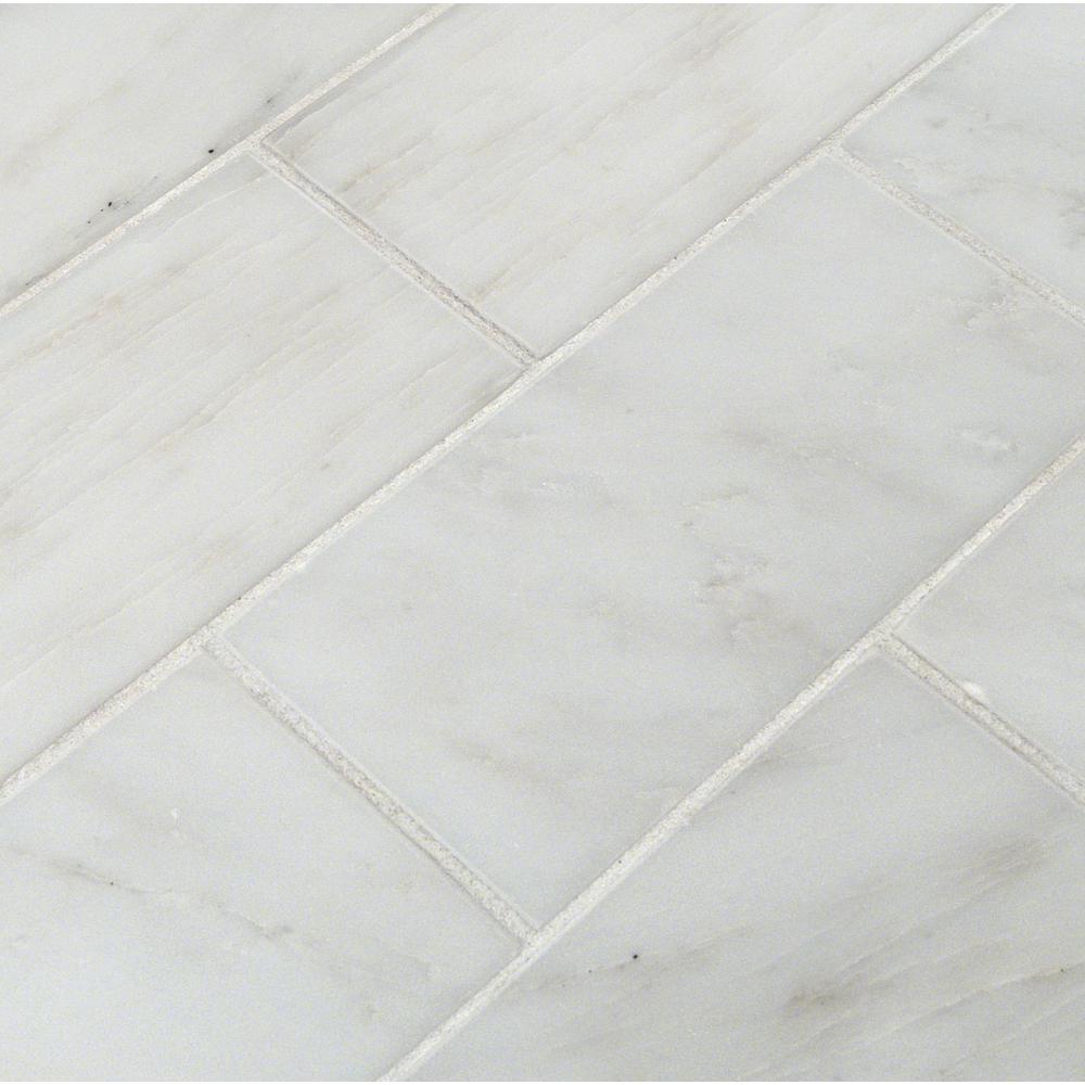 Unbranded Greecian White 3 In X 6 In Polished Marble Floor And Wall Tile 1 Sq Ft Case Thdw1 T Gre 3x6 The Home Depot