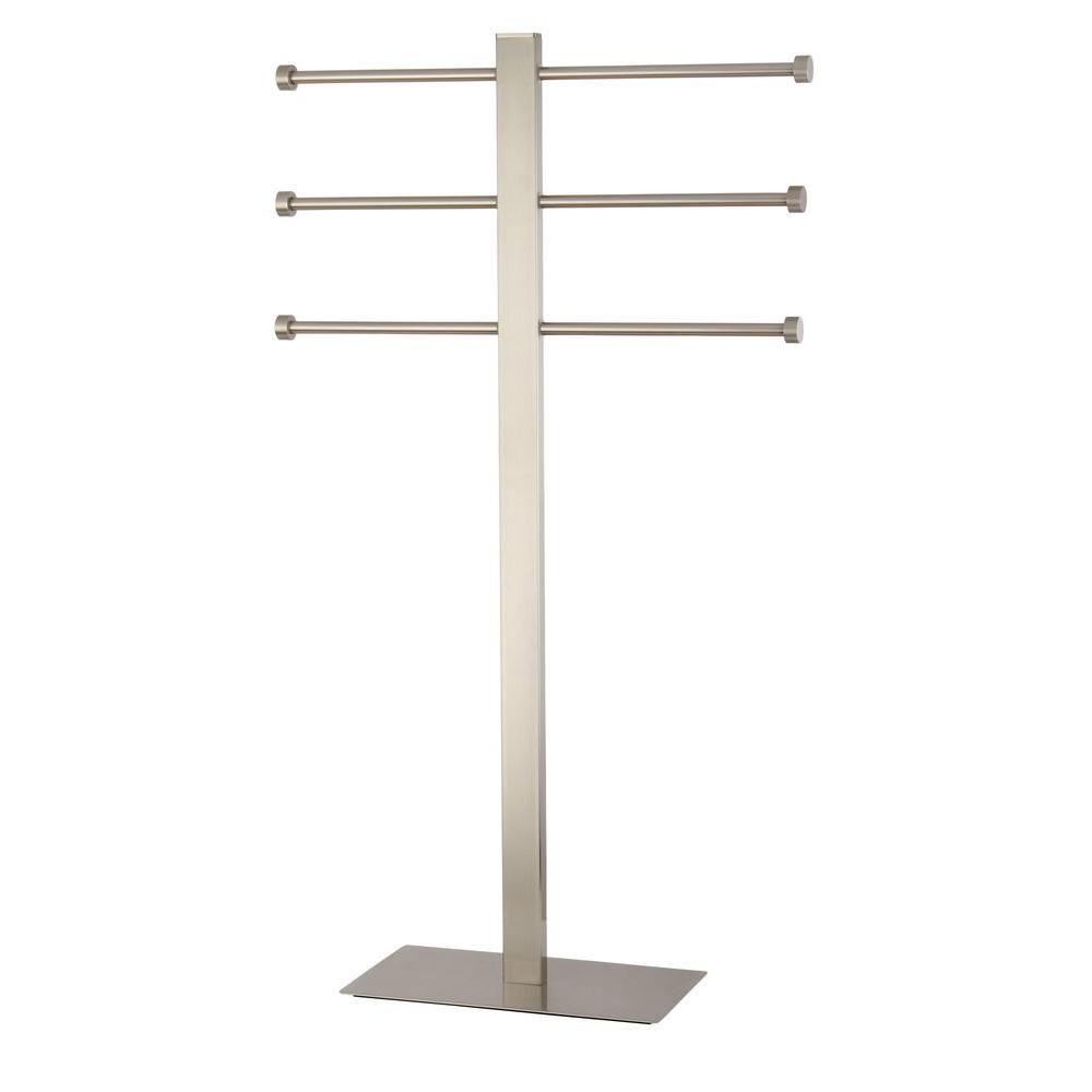 Modern Freestanding Towel Stand in Satin NickelHCCS6028 The Home Depot