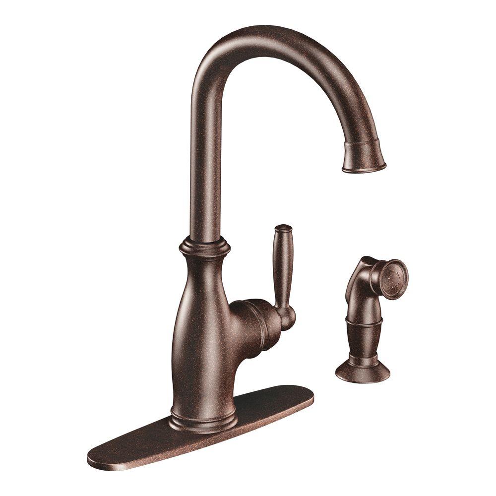 MOEN Brantford High Arc Single Handle Standard Kitchen Faucet With