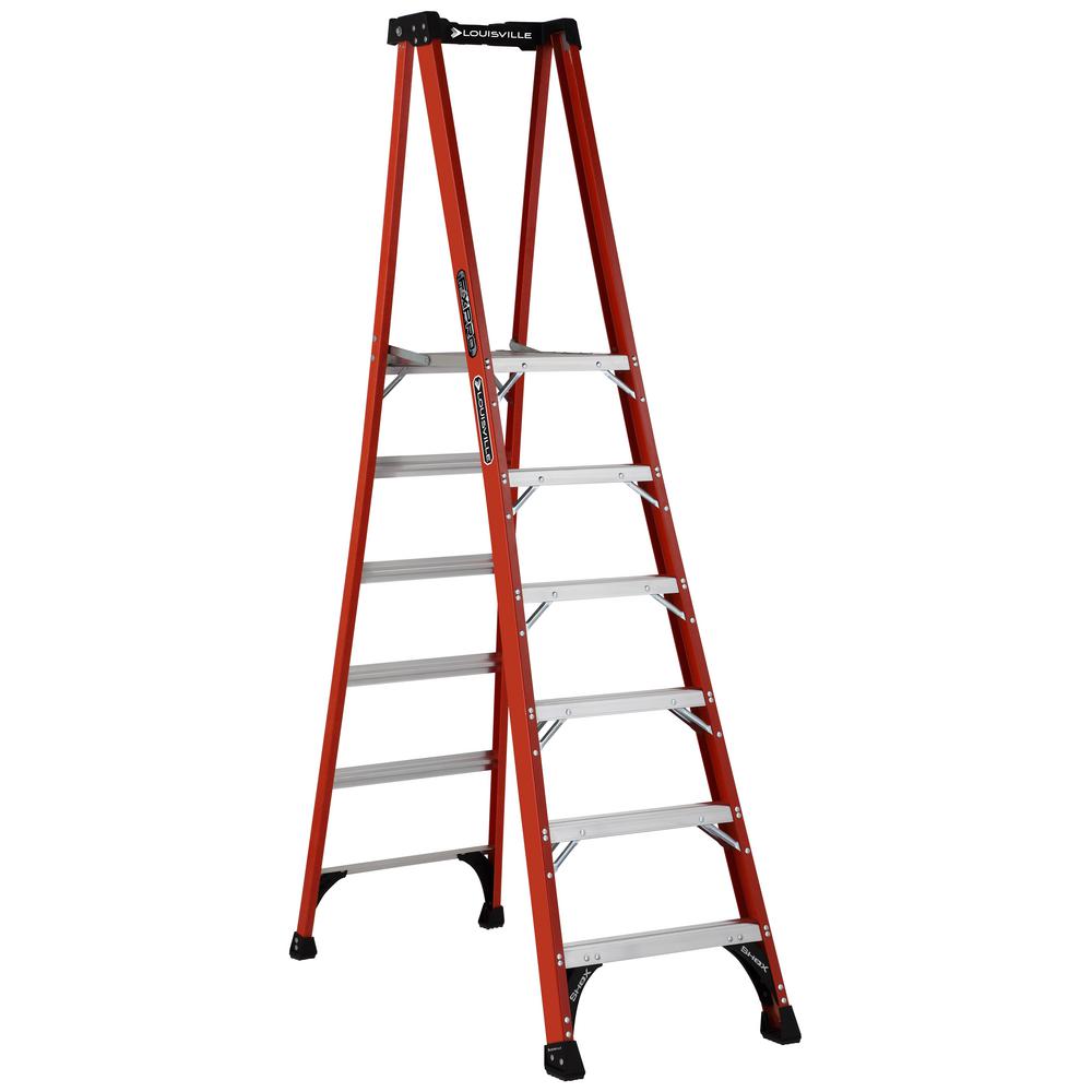 Louisville Ladder 6 ft. Fiberglass Pinnacle Platform Ladder with 375 lbs. Load... by Louisville Ladder