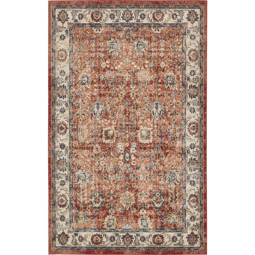 Unique Loom Utopia Antheia Terracotta 5 0 X 8 Area Rug