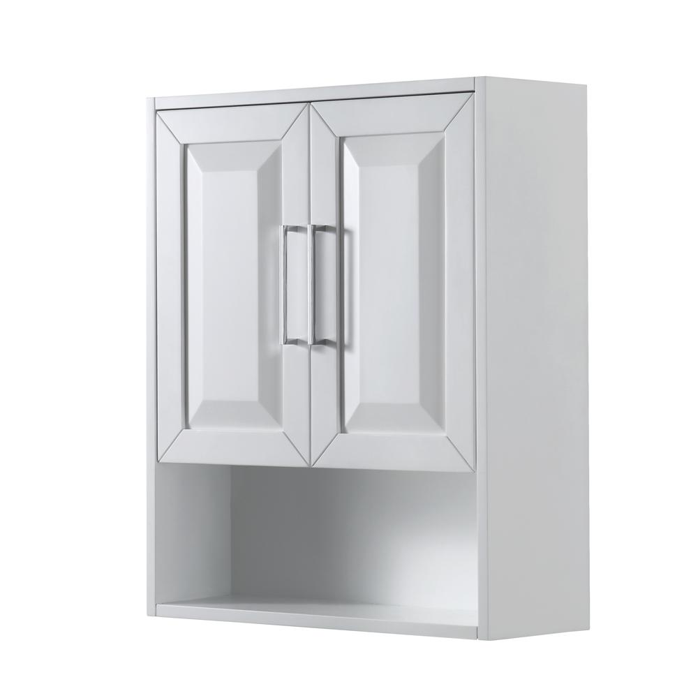 Wyndham Collection Daria 25 In W X 30 In H X 9 In D Bathroom Storage Wall Cabinet In White Wcv2525wcwh The Home Depot