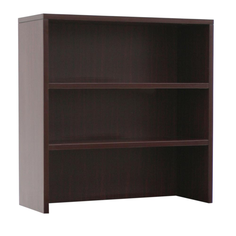 Wood Computer Desk Mahogany Home Office Furniture Mahogany Open Hutch