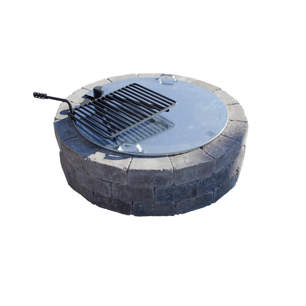 Necessories 34 In Fire Pit Cover With Slot Iac 30e The Home Depot