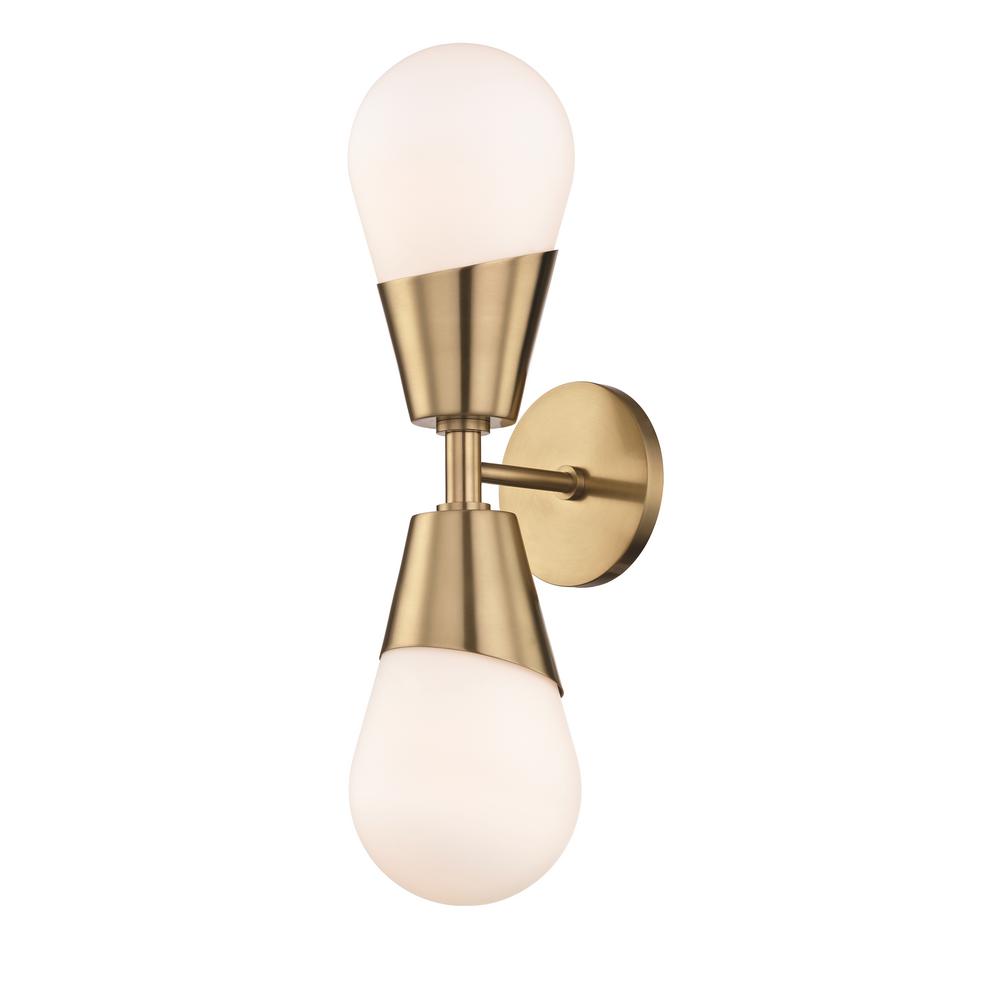 Mitzi By Hudson Valley Lighting Cora 2 Light Aged Br Wall Sconce Mitzi By Hudson Valley Lighting Cora 2 Light Aged Br Wall Sconce