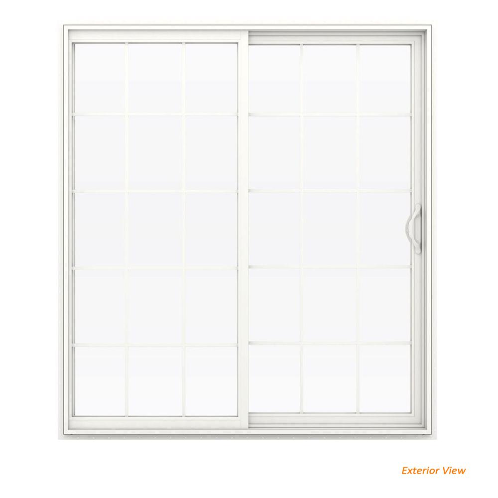 JELDWEN 72 in. x 80 in. V2500 White Vinyl RightHand 15