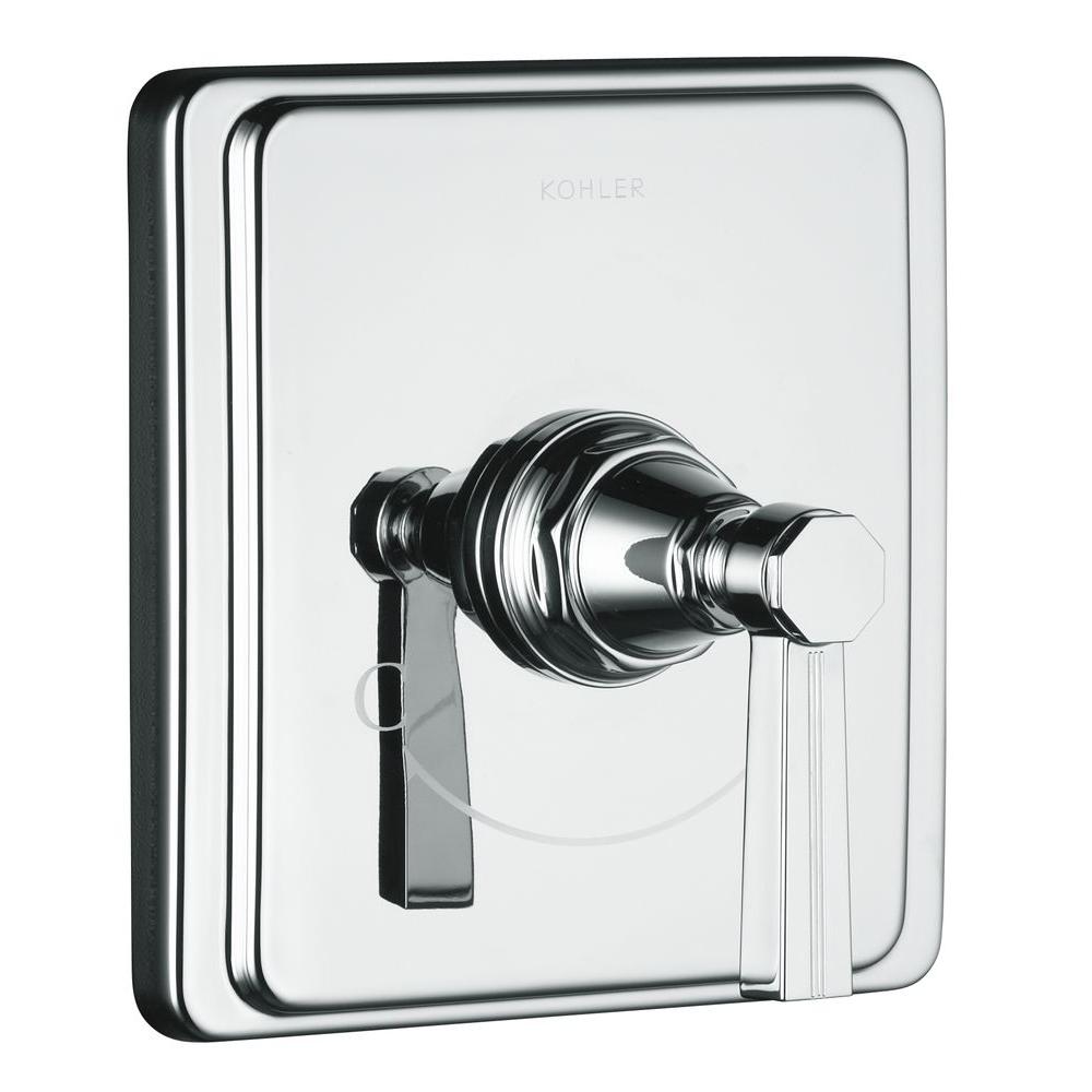 KOHLER Pinstripe1Handle Thermostatic Valve Trim in Polished Chrome
