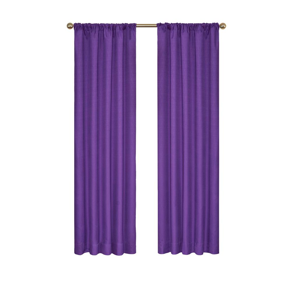 Eclipse Kendall Blackout Window Curtain Panel In Purple 42 In W