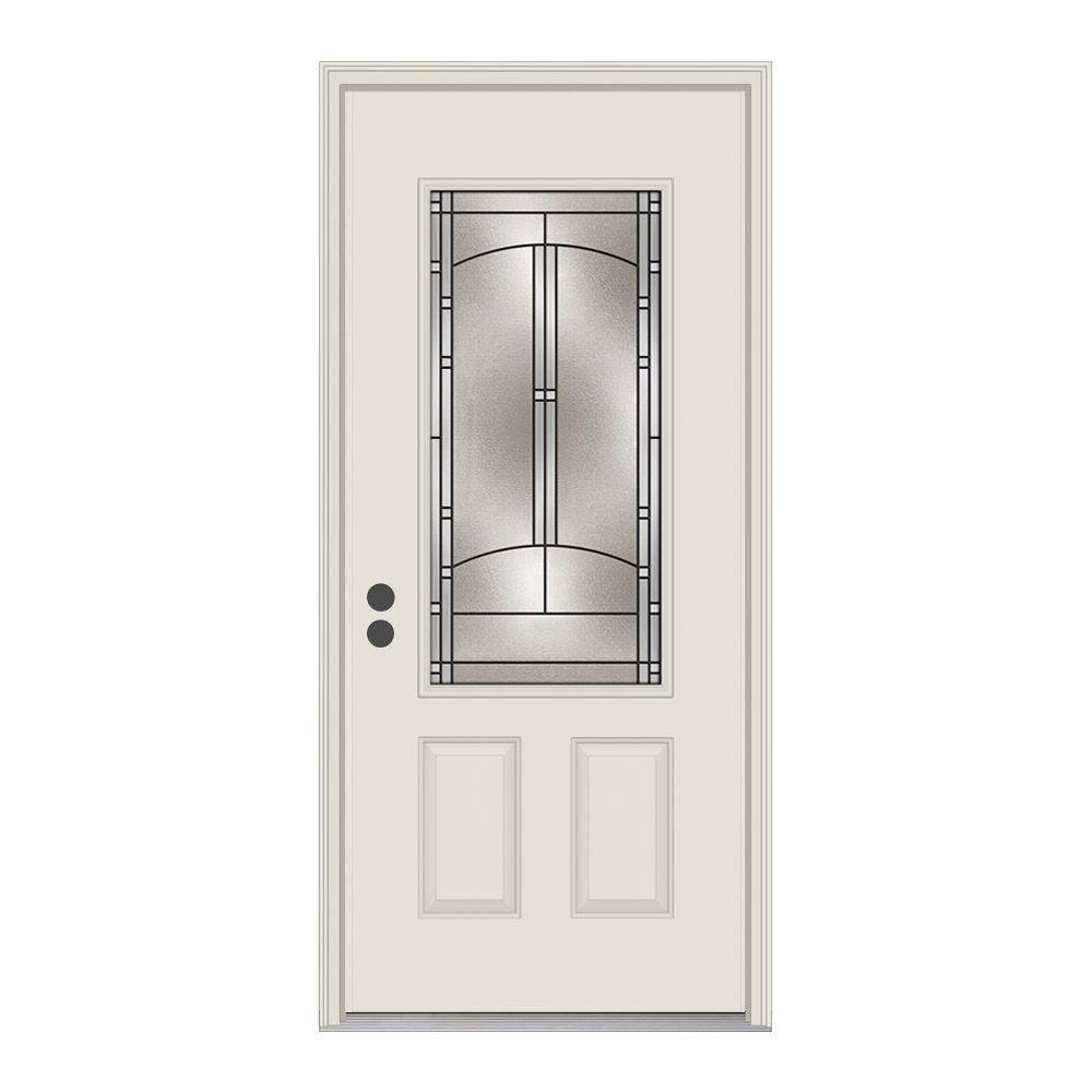 JELDWEN 36 in. x 80 in. 3/4 Lite Idlewild Primed Steel