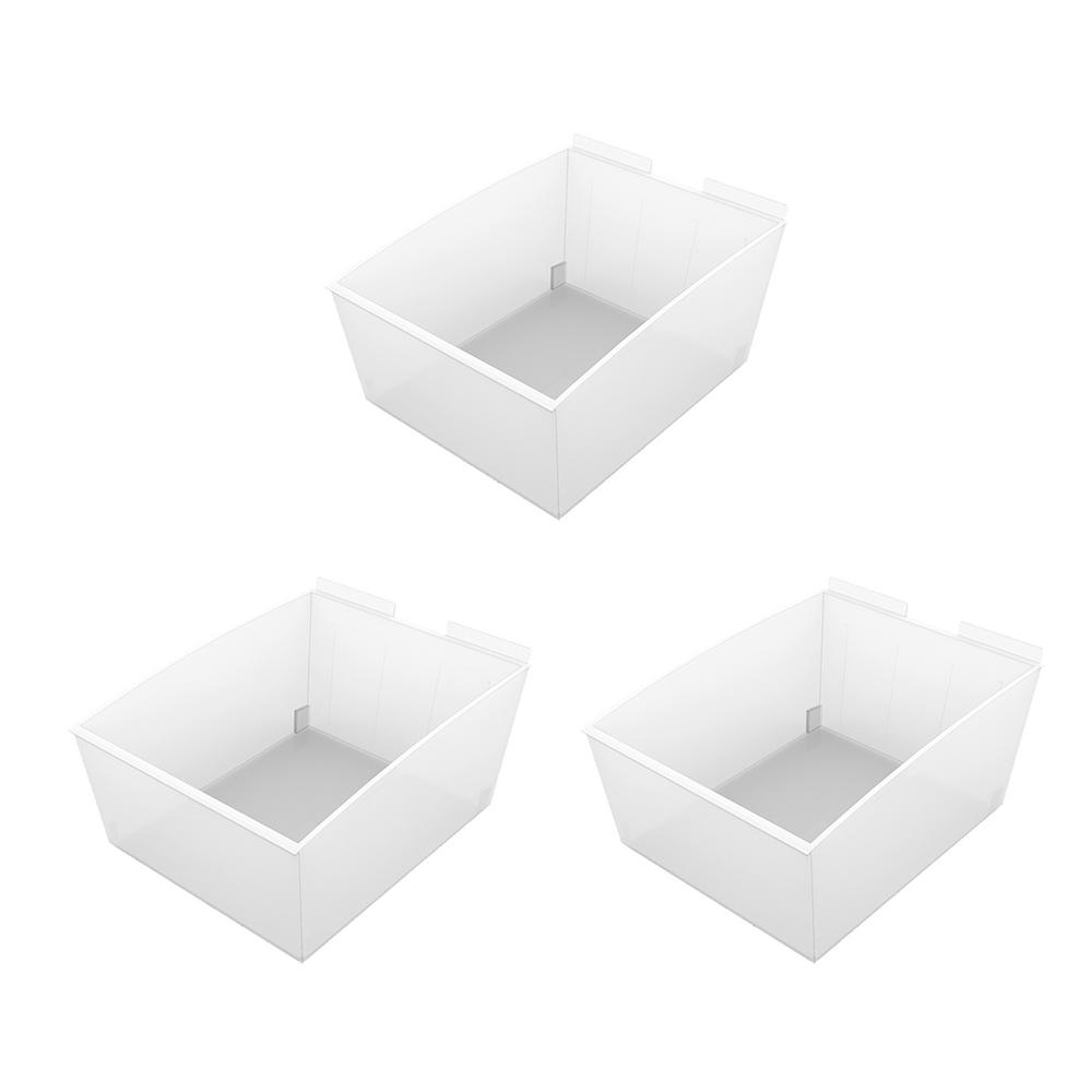 Proslat Probin Slatwall Large Clear Storage Bin (3Pack)03230 The Home Depot