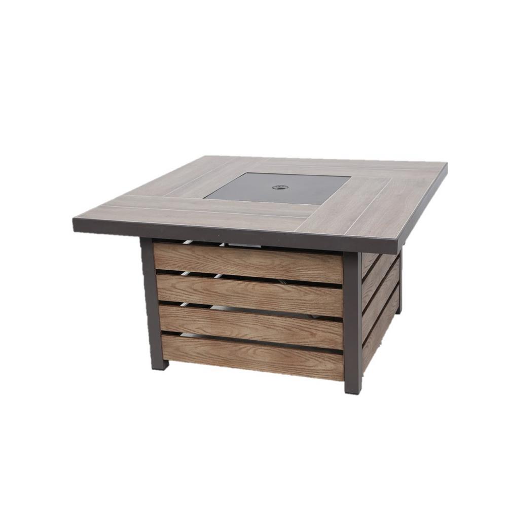 Hampton Bay Summerfield 44 In X 24 5 Square Steel Propane Fire Pit With Wood Look Tile Top 2102fp The Home Depot - Outdoor Fire Table Home Depot Hampton Bay Summerfield 44 In X 24 5 Square Steel Propane Fire Pit With Wood Look Tile Top 2102fp The Home Depot - Outdoor Fire Table Home Depot