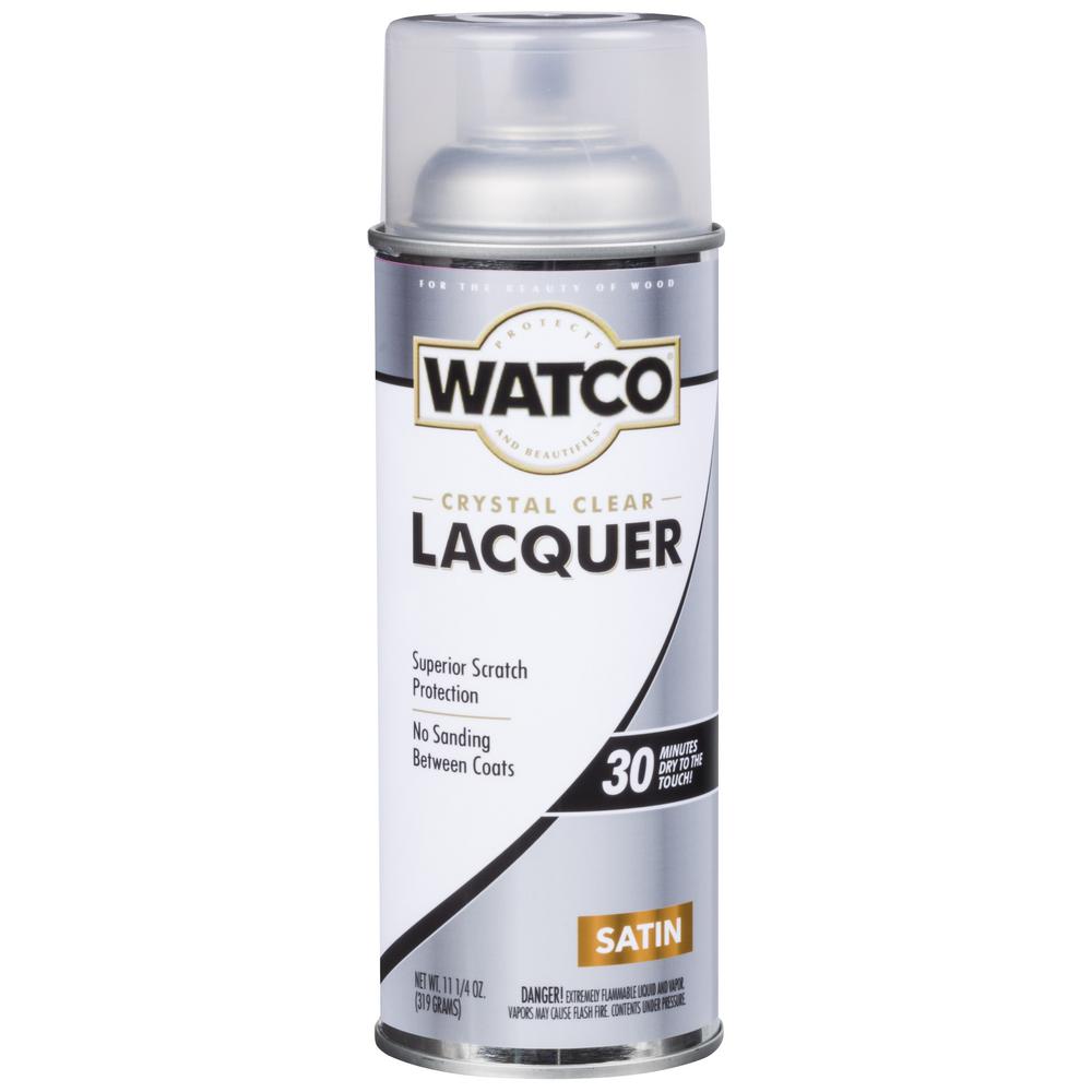 Watco 11 25 Oz Clear Satin Lacquer Wood Finish Spray 6 Pack