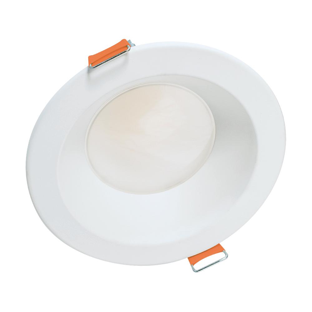 HALO 6 in. Selectable Round Canless Recessed Integrated LED Retrofit Module with White Trim