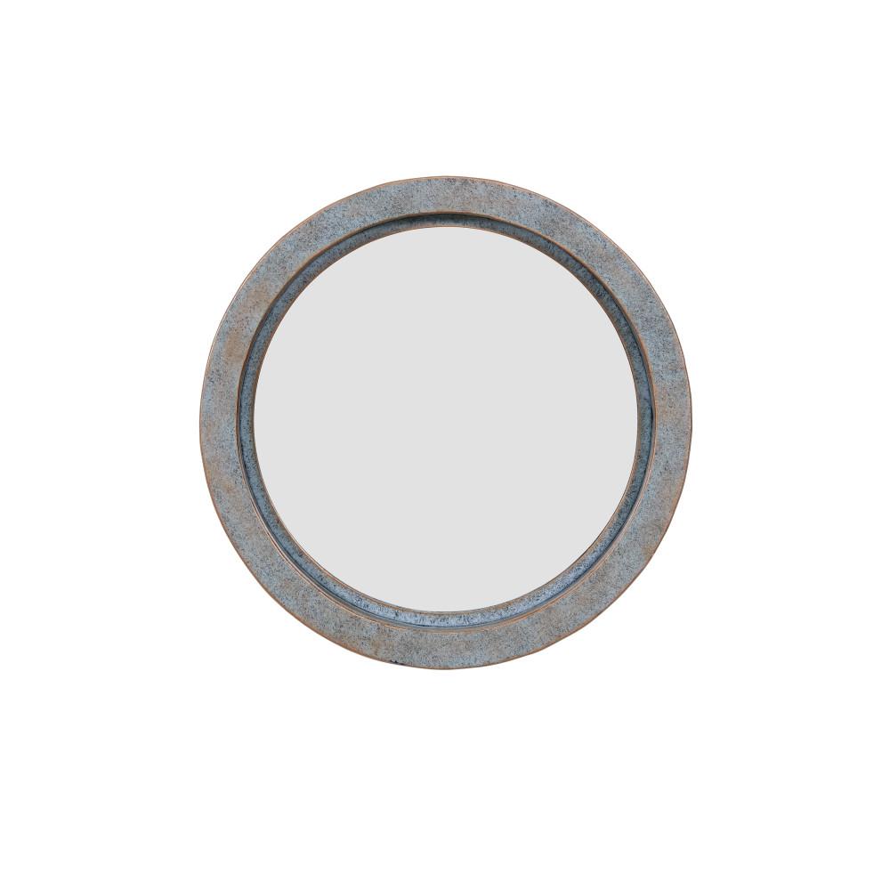 Danya B 16 In Round Copper Patina Frame Wall Mirror Fhb1714