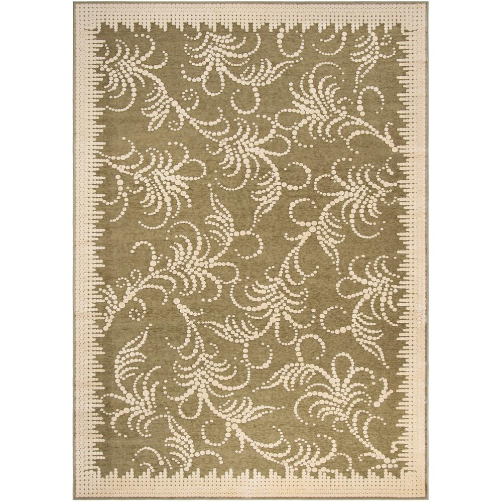 Safavieh Interior Exterior Area Rugs The Home Depot Martha Green Ivory 7 Ft 11 In X