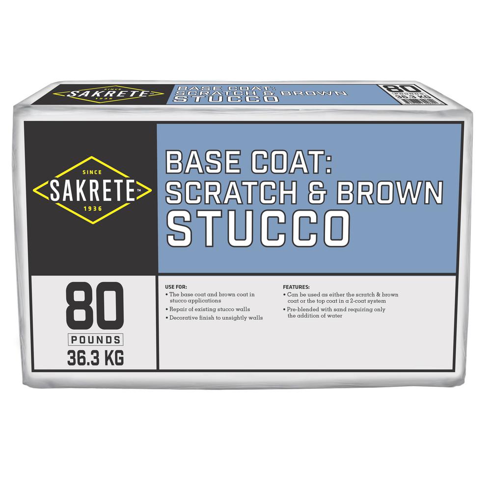 SAKRETE 80 lb. Scratch and Brown Stucco Mix65401033 The Home Depot