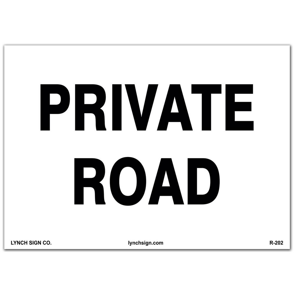 14 in. x 10 in. Private Road Sign Printed on More Durable, Thicker, Longer Lasting Styrene Plastic