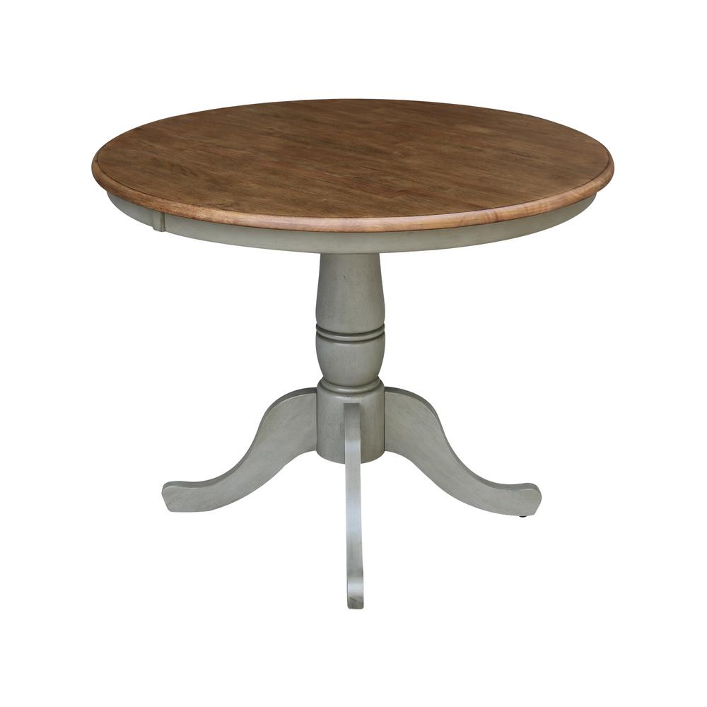 International Concepts 36 In Hickory Stone Solid Wood Round Top Stone Solid Wood Round