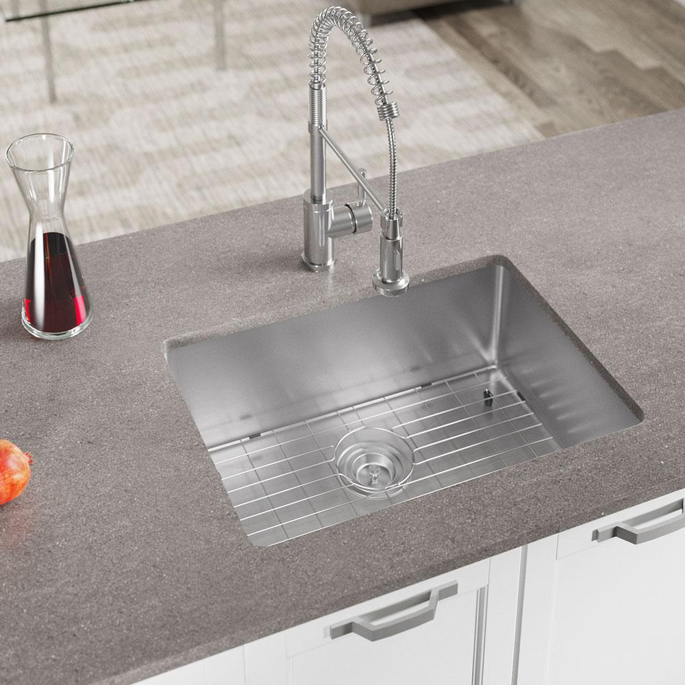 Mr Direct Undermount Stainless Steel 18 In Single Bowl Kitchen Sink 2620s 16 Ens The Home Depot
