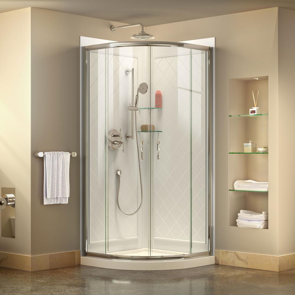 DreamLine Prime 36 In X 36 In X 76 75 In Corner Framed Sliding 