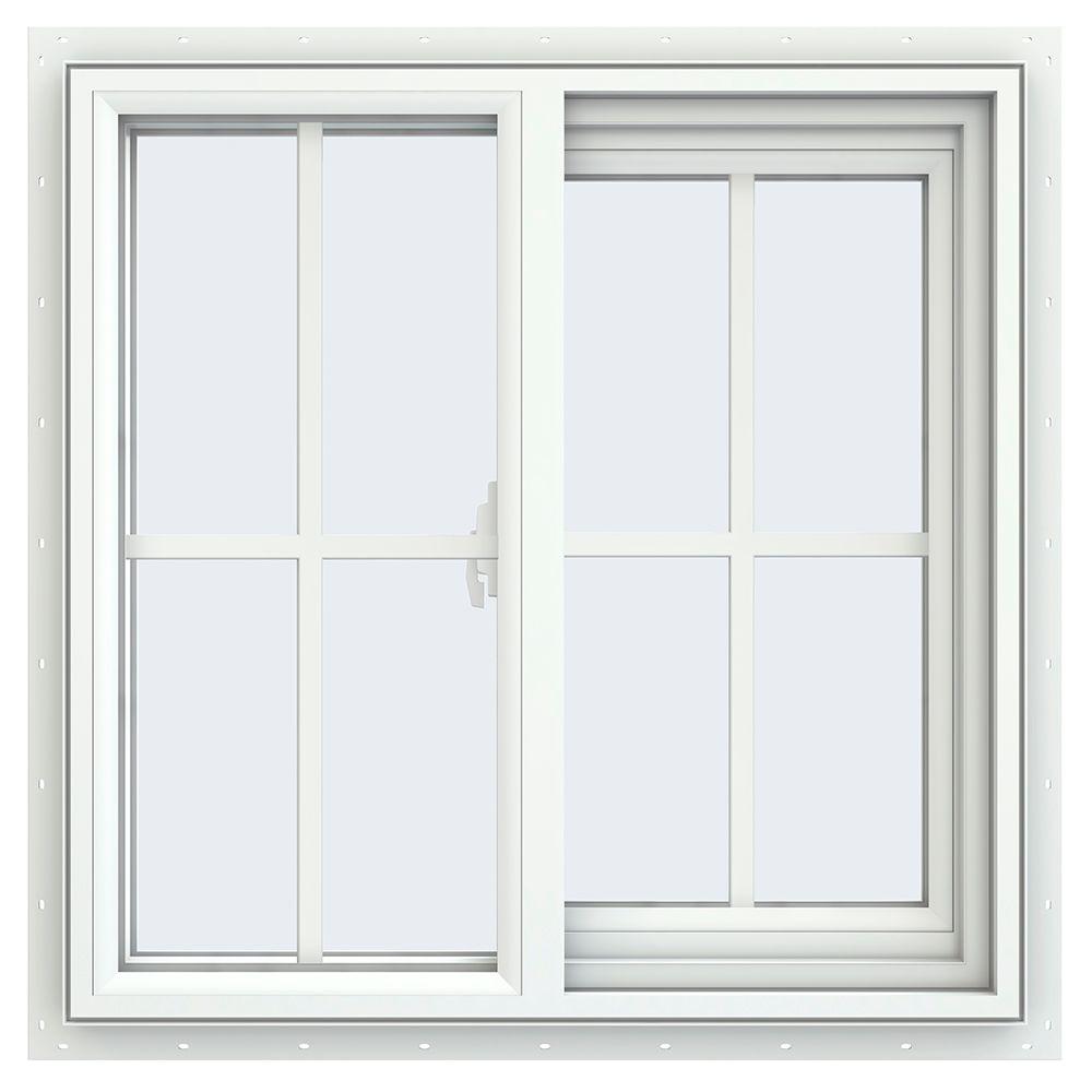 JELD-WEN 23.5 In. X 23.5 In. V-2500 Series White Vinyl Right-Handed ...