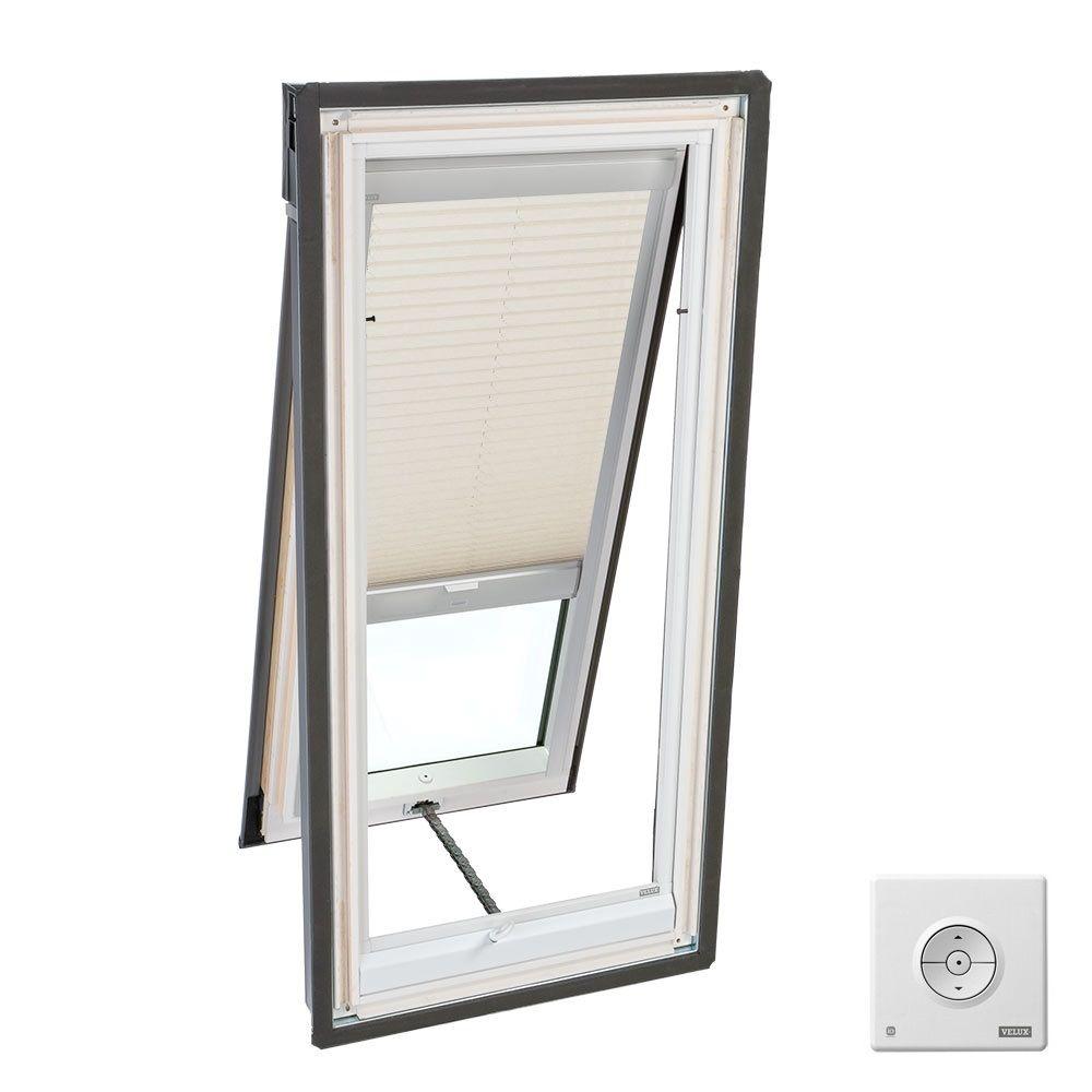 Velux Solar Ed Light Filtering Clic Sand Skylight Blind For Velux Solar Ed Light Filtering Clic Sand Skylight Blind For Vs S01 Vse And Vss Models Fslh 1259 The Home Depot