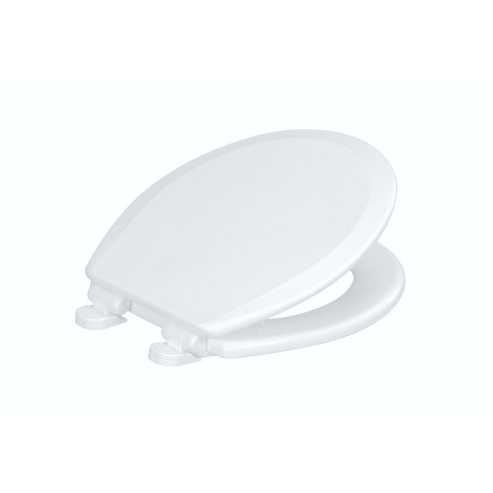 Centocore Round Closed Front Toilet Seat with Safety Close in Crane WhiteDS700SC301 The Home