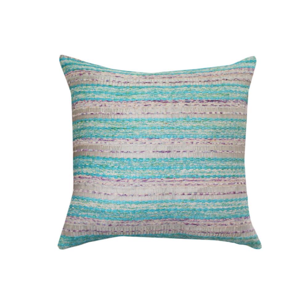 Nautica Candler Blue Embroidered 12 in. x 20 in. Throw Pillow
