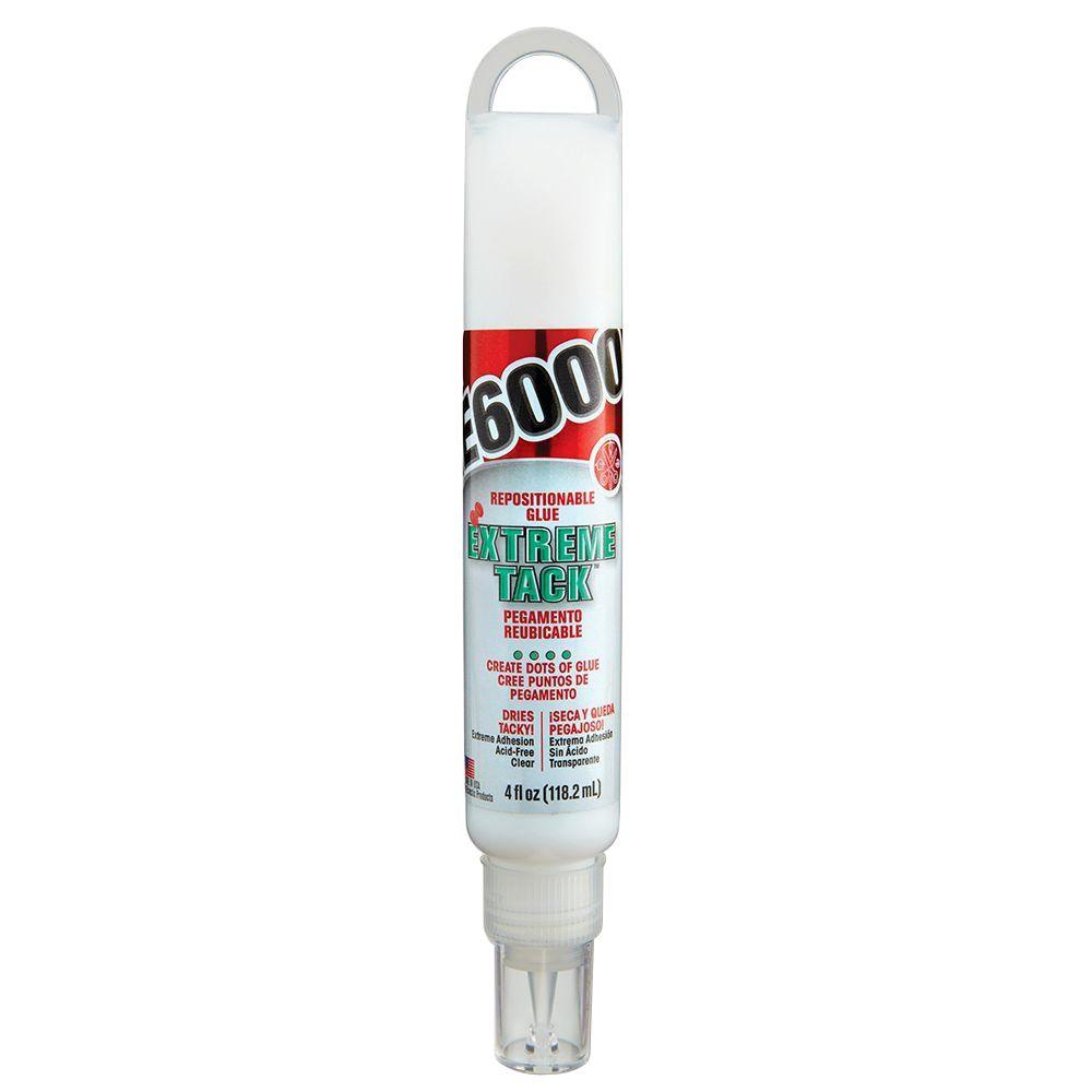 E6000 Extreme Tack 4 fl. oz. Clear Glue (6-Pack)-565102 - The Home Depot