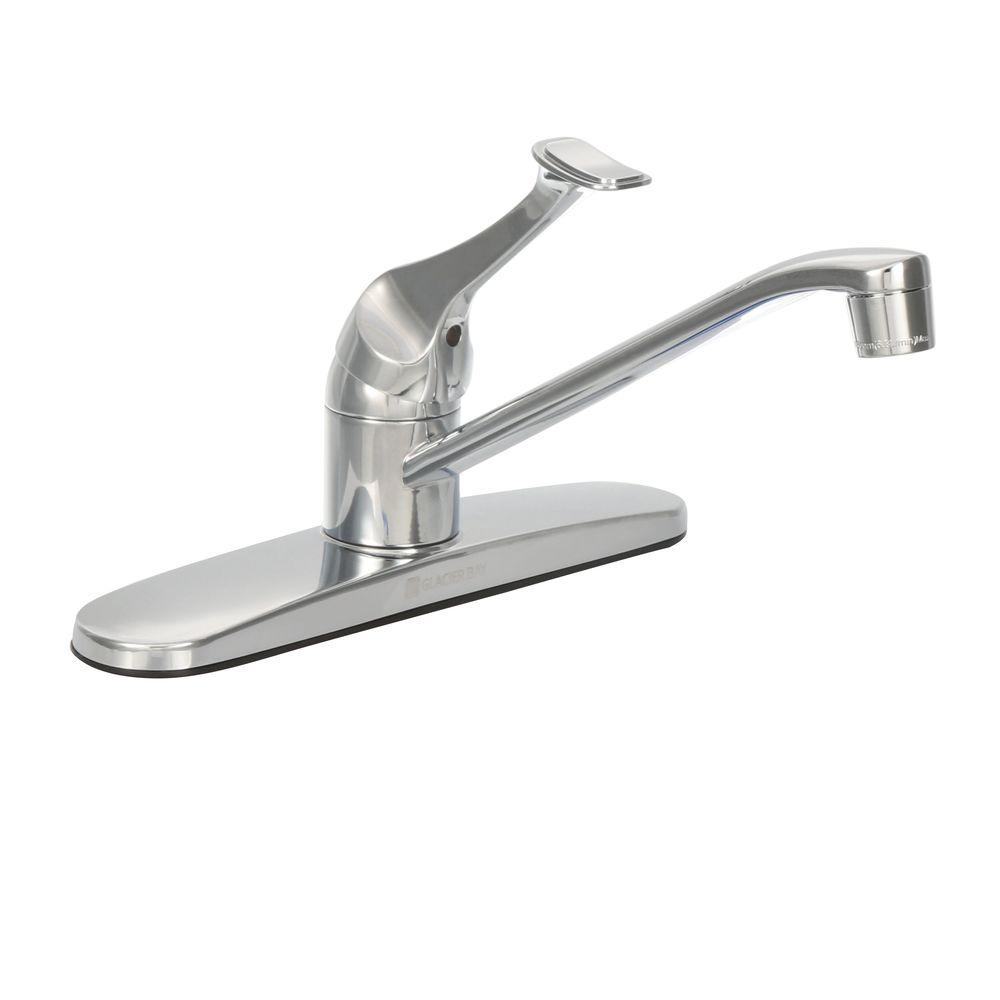 Glacier Bay Single Handle Standard Kitchen Faucet In Chrome Hd67552 1a01 The Home Depot