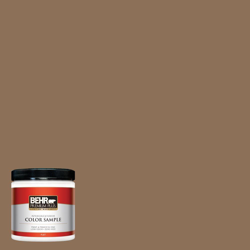 Behr Premium Plus 8 Oz 280f 6 Sweet Georgia Brown Flat Interior 280f 6 Sweet Georgia Brown Flat Interior Exterior Paint And Primer In One Sample