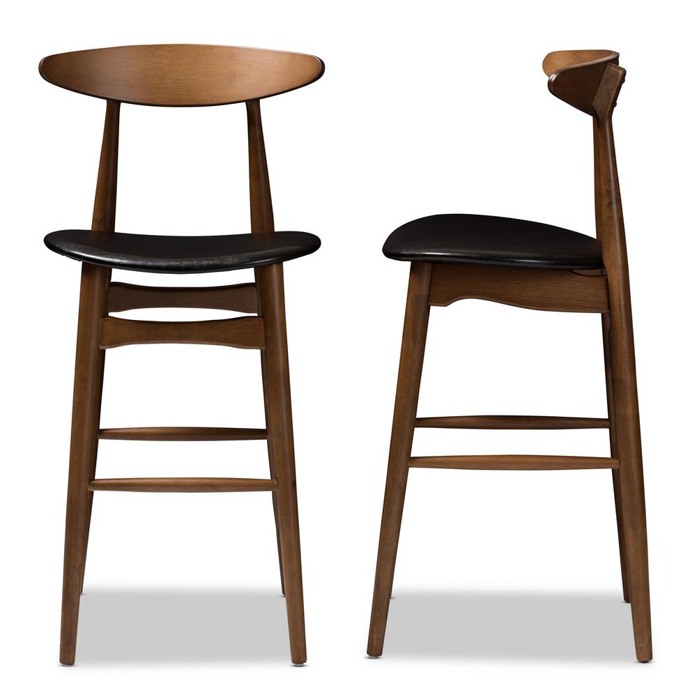 Baxton Studio Flora 29 In Black Bar Stool Set Of 2 144 8074 2pc Baxton Studio Flora 29 In Black Bar Stool Set Of 2 144 8074 2pc Hd The Home Depot