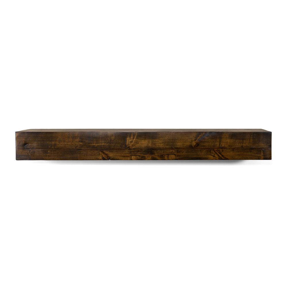 Dogberry Collections Modern Farmhouse 60 In Dark Chocolate Mantel